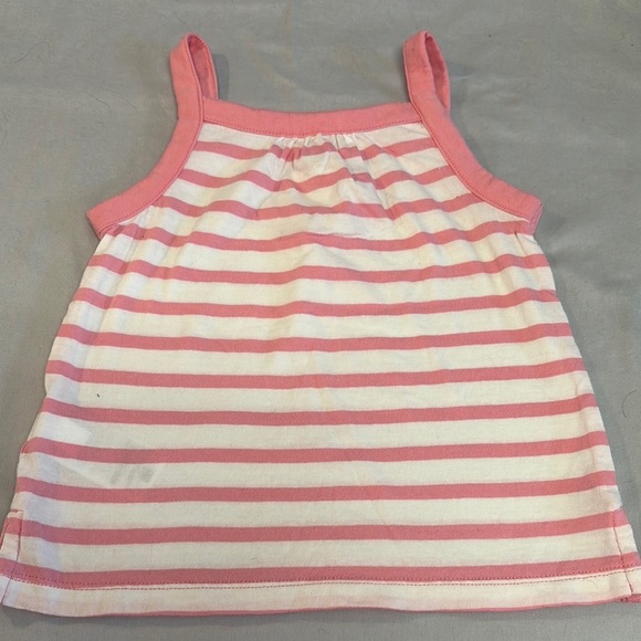 GAP NWOT Pink and White Camisole with Ruched Neckline - Picture 4 of 4